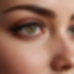 A close-up view of luxurious, voluminous lashes enhanced by fiber mascara.
