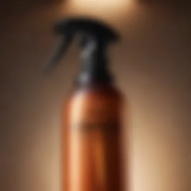 Close-up of a bottle of premium indoor tanning spray