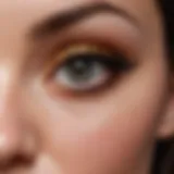 Close-up of vibrant liquid eyeliner application