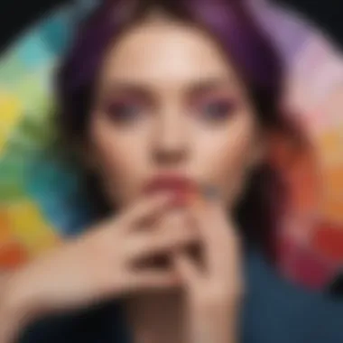 Color wheel showcasing psychological implications of nail hues