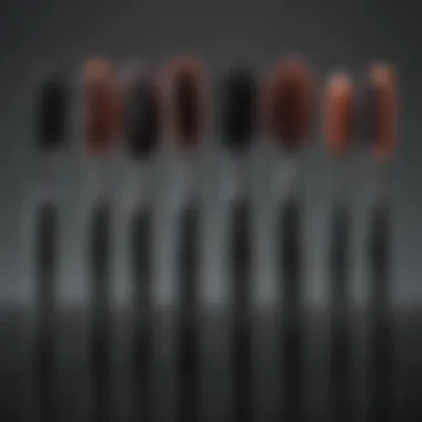 An illustration depicting different brush types used in popular mascaras.