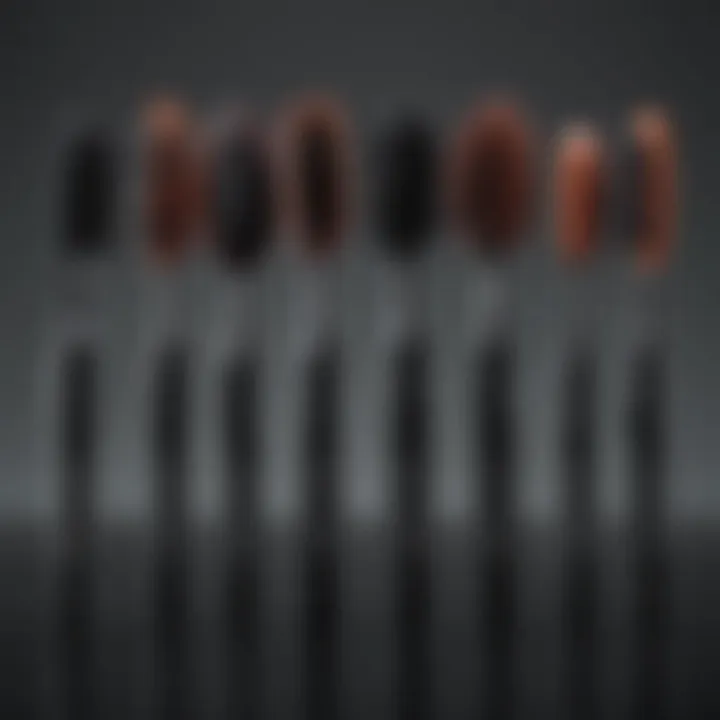 An illustration depicting different brush types used in popular mascaras.