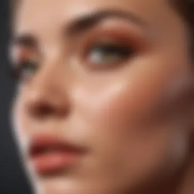 Radiant Skin Achieved with Tanning Mist Close-up of skin after applying tanning mist