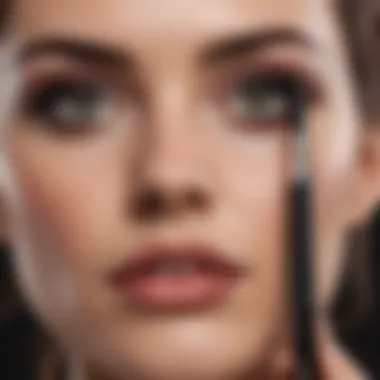 Comparison of gel and pencil eyeliners side by side