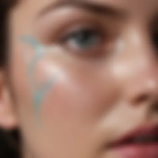 Electric pore cleanser in action on skin