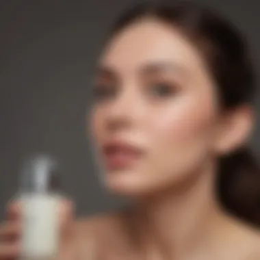 Enjoying a Skincare Routine User enjoying skincare routine with device