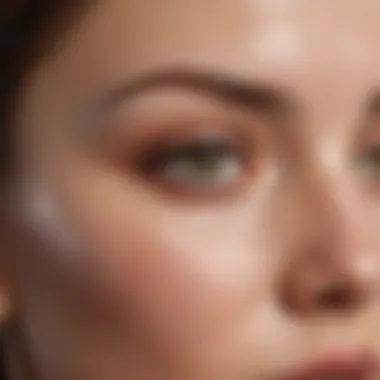 Close-up of skin after glycolic acid application