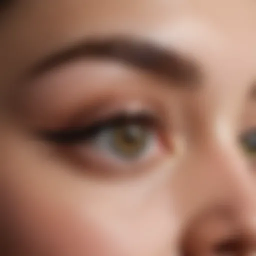 Close-up of eyebrow tint kit components