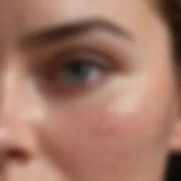 Close-up of pimple patches on a textured surface