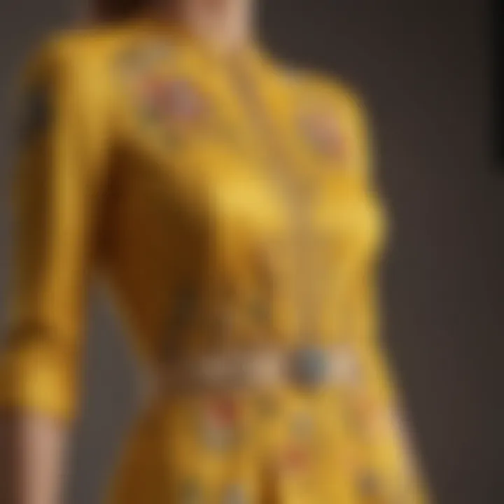 Detail view of the open waist design element highlighting its versatility.