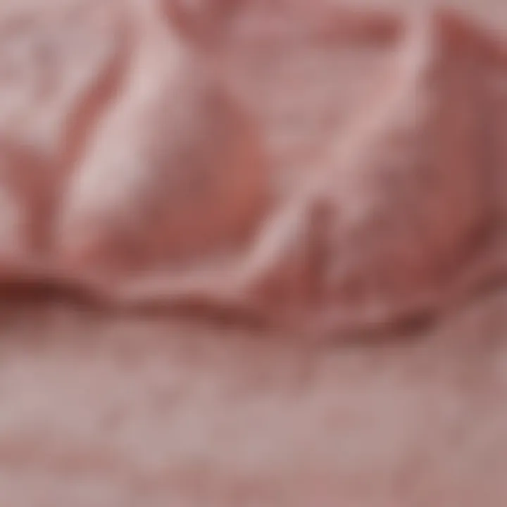 Close-up of fabric textures used in bralettes