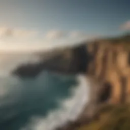 Dramatic cliffs and ocean view at Lands End