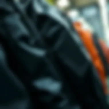 Eco-Friendly Fabrics in Rain Coat Manufacturing Close-up of sustainable materials used in rain coat production