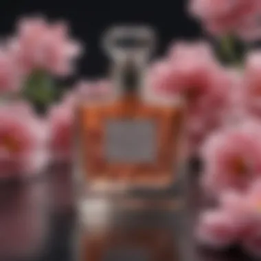 Artistic representation of floral notes in perfume