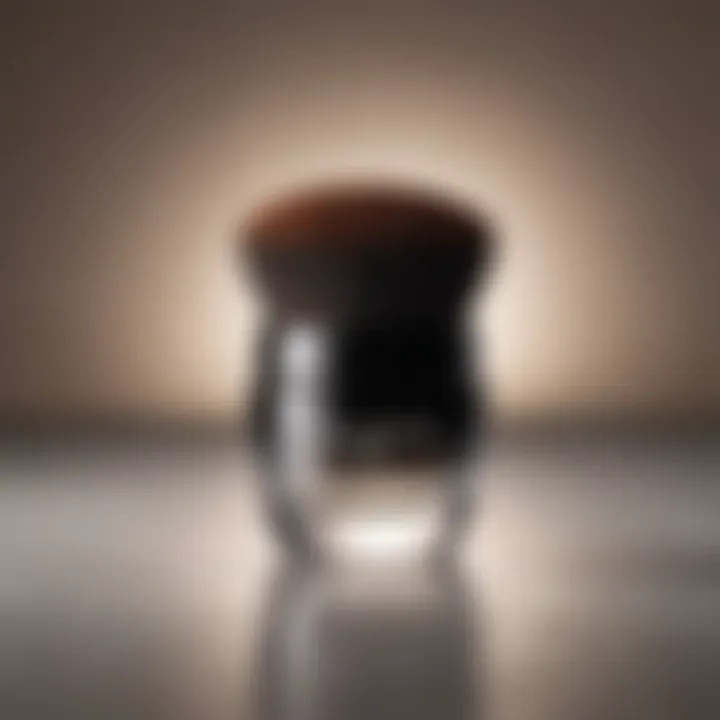 A serene setting highlighting the care routine for maintaining the Shiseido Kabuki Brush.