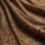 A vintage leopard print fabric draped elegantly in natural light.