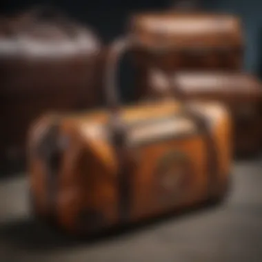 A collection of travel bags with diverse designs highlighting current fashion trends.