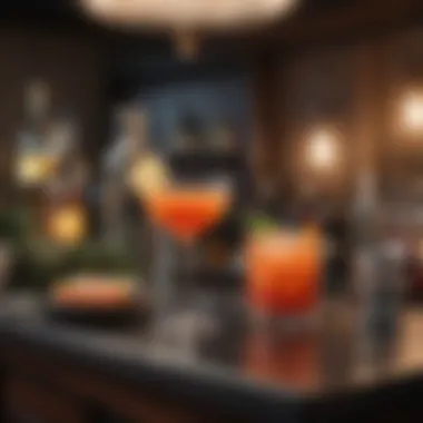 Innovative Holiday Cocktail Station Creative cocktail station featuring unique drink options