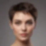 Elegant short hairstyle accentuating facial features
