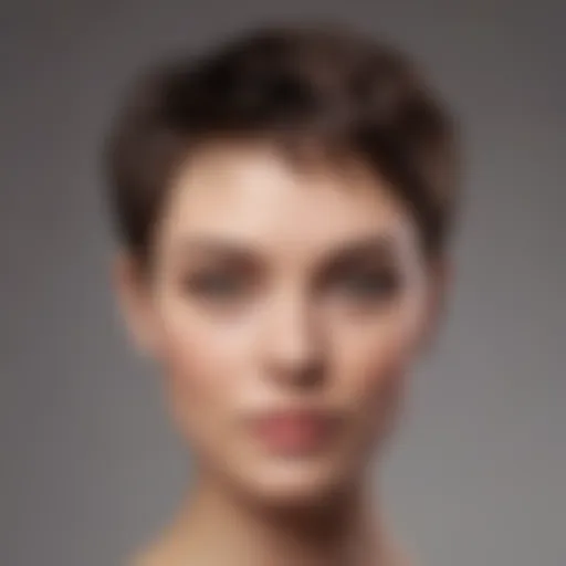 Elegant short hairstyle accentuating facial features