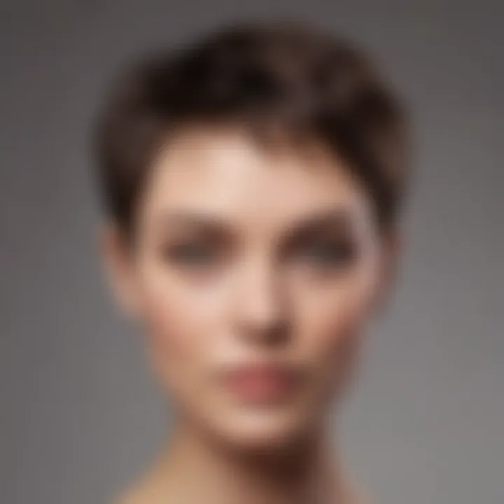 Elegant short hairstyle accentuating facial features
