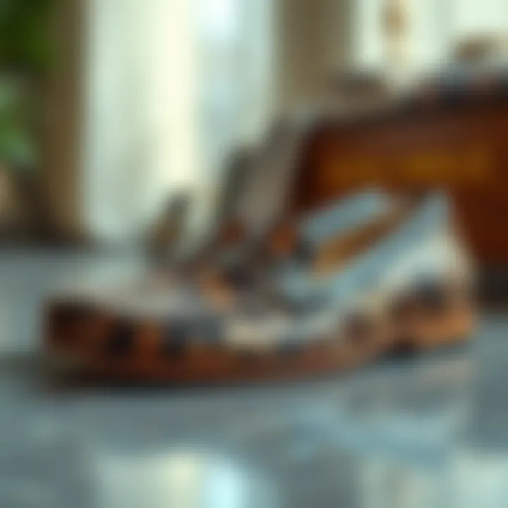 Stylish loafers adorned with unique patterns