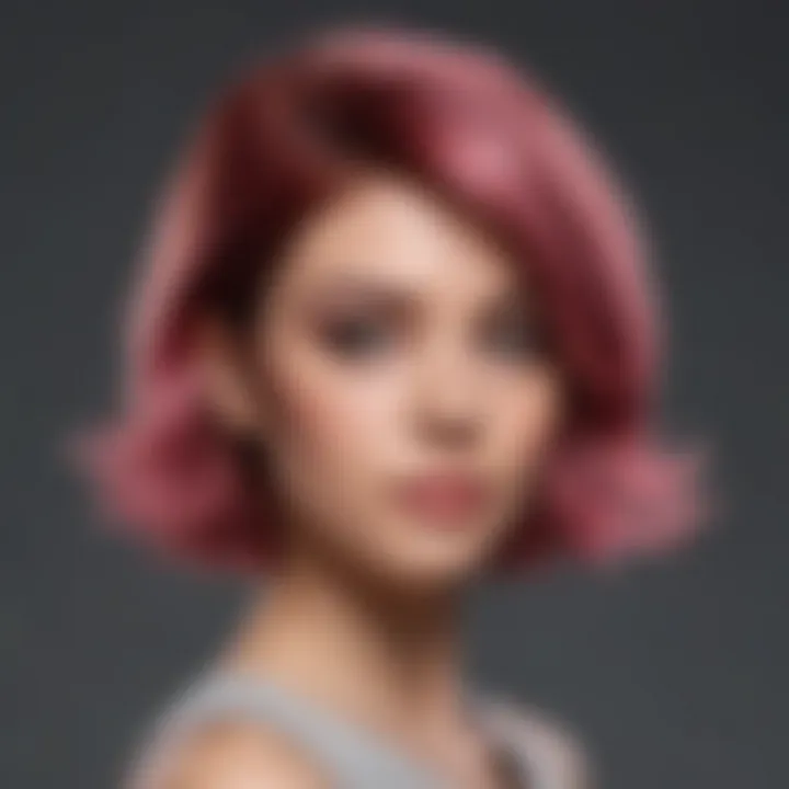 Variety of hairstyles enhanced by temporary hair color