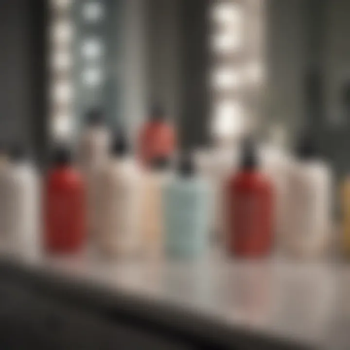 A selection of Unite hair products displayed elegantly on a vanity.