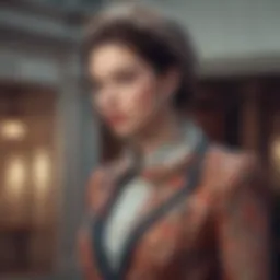 Vintage-inspired outfit with a modern twist showcasing unique patterns