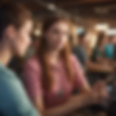 Community Connections Through Gaming An illustration depicting social interactions within an online gaming community