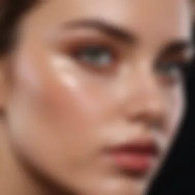 Demonstration of cream eyeshadow application techniques