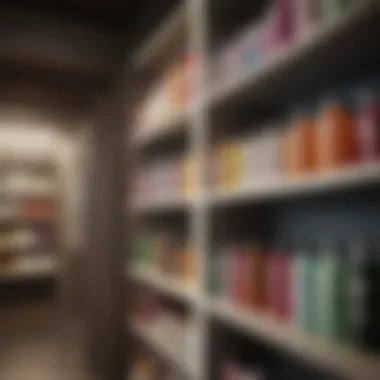 Selection of shampoo bottles on a shelf