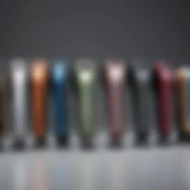 Diverse Types of Flat Irons Various types of flat irons lined up, highlighting their unique features.