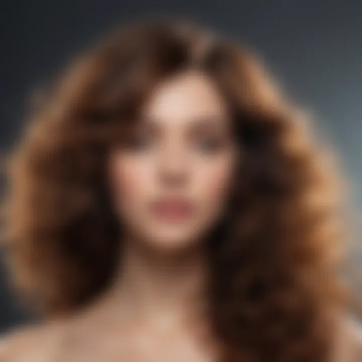 Close-up of hair strands post-drying with sleek finish