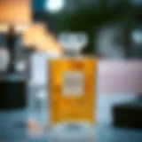 Elegant bottle of Gabrielle Chanel perfume