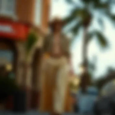 Trendy Gaucho Pant Ensemble A fashion-forward individual showcasing a trendy gaucho pant ensemble.