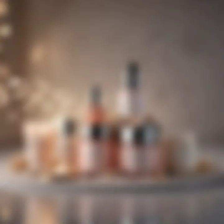 A luxurious skincare gift set displayed