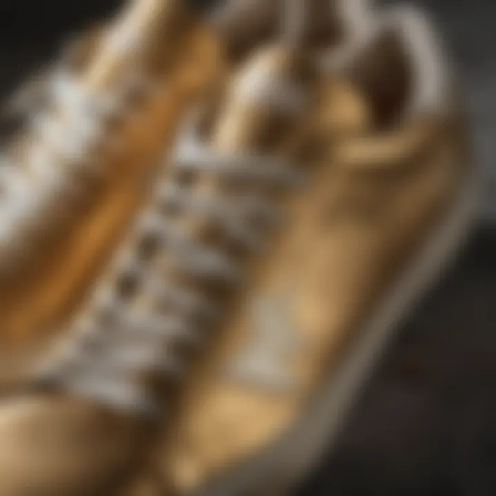 Close-up of the unique design elements of Golden Goose sneakers