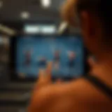 Dynamic workout interface showcasing various exercises
