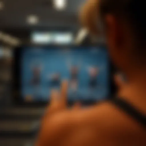 Dynamic workout interface showcasing various exercises