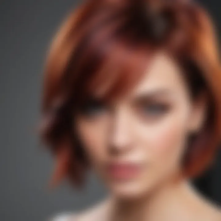 Close-up of a stylist applying a bold hair color technique