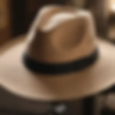 Lightweight fedora hat in neutral tones