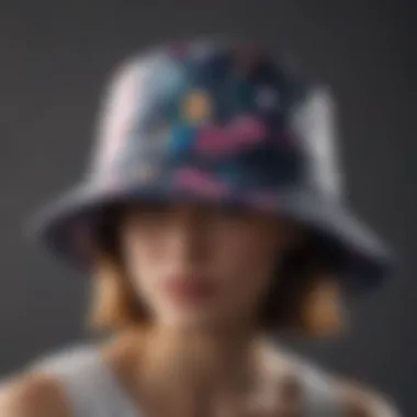 Classic bucket hat with vibrant print