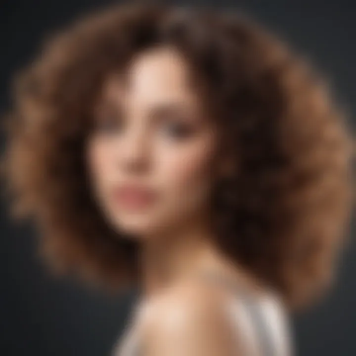 A close-up of healthy, well-defined curls showcasing the results of effective co-washing.