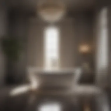 Elegant Freestanding Bathtub Design Luxurious freestanding bathtub surrounded by elegant decor