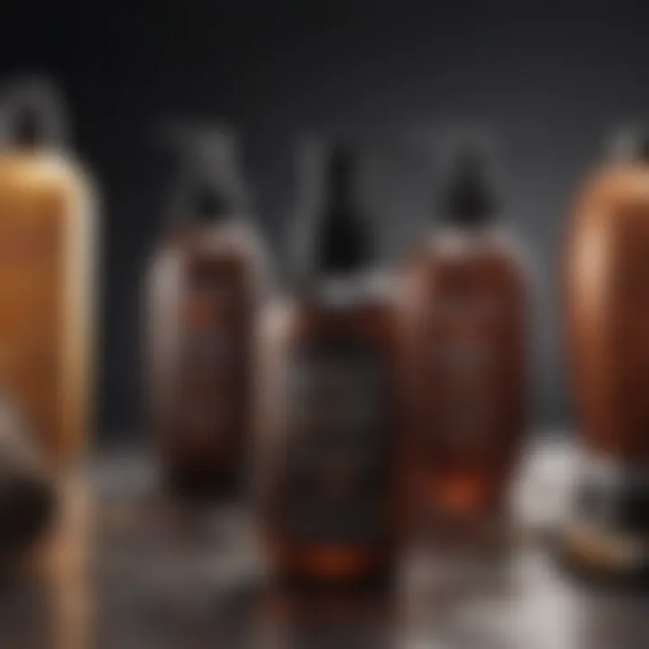 Visual representation of hair repair products