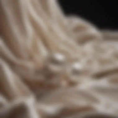The Elegance of Pearls Against Luxurious Fabrics Elegant pearl necklace draped over a silk fabric