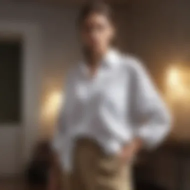 Casual Chic with Oversized Shirt Casual oversized shirt paired with chic bottoms