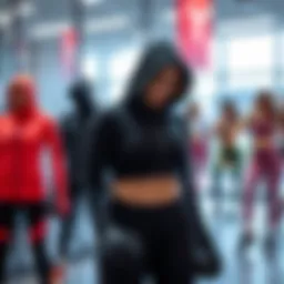 Vibrant display of Icyzone activewear in various styles