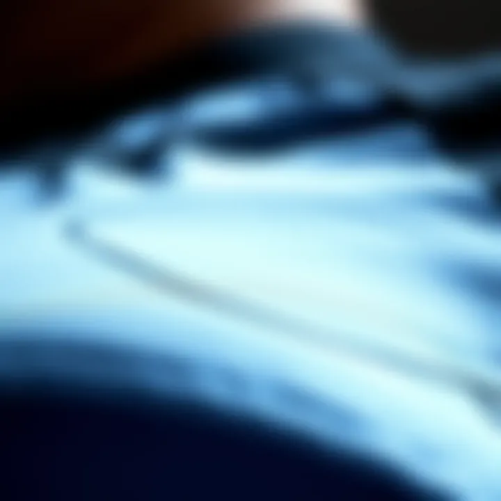 Close-up of fabric quality of Icyzone fitness apparel